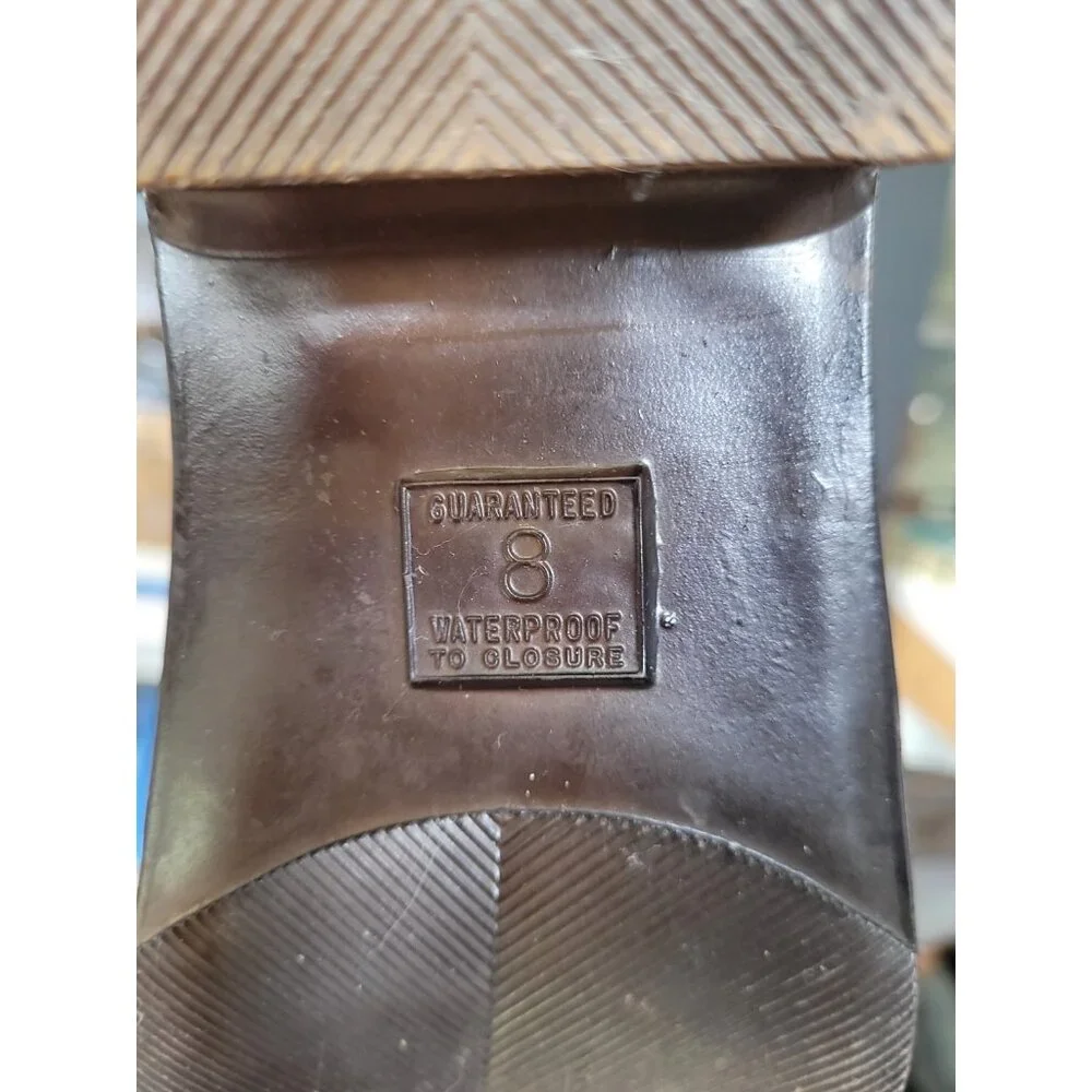 Vintage 1970s Keds Eskiloos Rain Boots Heel Women’s Size 8 Faux Fur Lining Brown - Picture 10 of 10